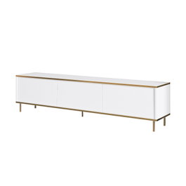 Hanah Home Soporte para TV Blanco y Dorado